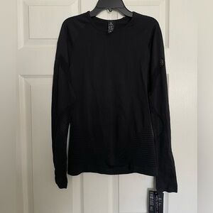 MPG Womens Black Long Sleeve Top with Cutout Designs NWT size S/M Athletic Top